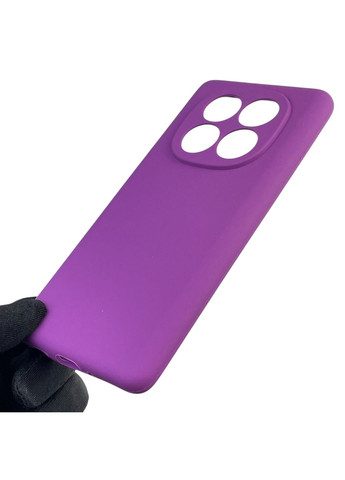 Чехол для Redmi Note 14 Pro 5G силиконовый с микрофиброй на сяоми редми нот 14 про 5г фиолетовый Xiaomi (366229553)