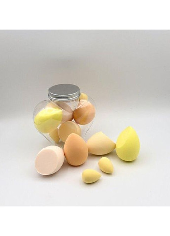 Набір б'юті-блендерів для макіяжу в банці Сердечко, 6шт Plus-plus (354799280)