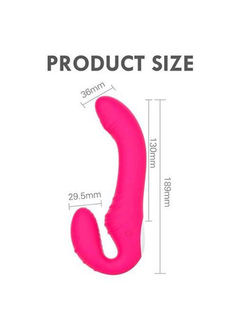 Безремневый силиконовый страпон с вибрацией и пультом Love Rider No Brand (366891927)