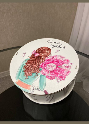 Подарунковий бокс для жінки “Peony Love” 25×9 см — доглядова косметика, солодощі, квіти No Brand (340489892)