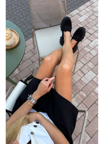 VZUTIK Жіночі замшеві лофери (4403) чорний з натуральна замша, україна — літо (288187467)