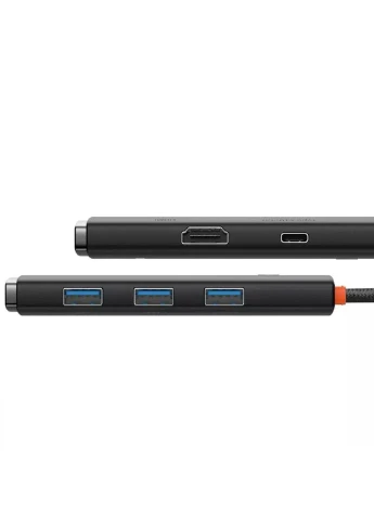 Перехідник HUB Lite Series 5in1 (Type-C to HDMI + 3xUSB 3.0 + PD) (WKQX04) Baseus (388703842)
