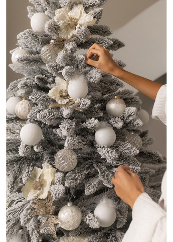 Елка искусственная БЕЙБЕРИ Заснеженная 2.54 м с металлической подставкой на 30% пышнее, модель 2025 года Yalunka Tobi (355803978)