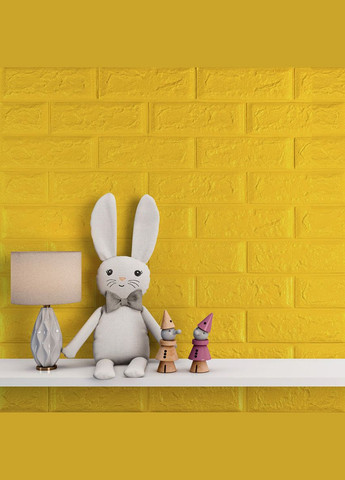 3D панель самоклеющаяся 700x770x5мм кирпич Желтый (010-5) SW-00000146 Sticker Wall (327089180)