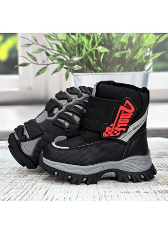 Черевики зимові для хлопчика сірі на липучках Bessky (371322118)