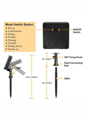 Гирлянда уличная на солнечной батарее теплый белый цвет 22м 200 LED ламп No Brand (369616846)
