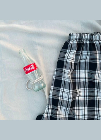 Брюки широкие в клетку со шнурком на талии Nositi (315864181)