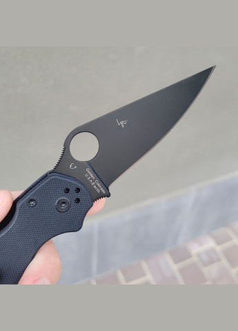 Тактичний складний ніж з індивідуальним гравіювання з однієї сторони арт.44301 (чорний) Grand Way (370169222)