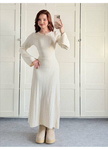Молочна святковий, повсякденний, кежуал жіноча сукня з ангори а-силует Avanti однотонна