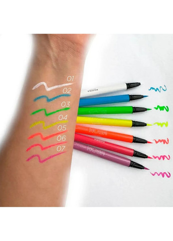 Неоновый маркер для глаз Neon eyeliner №02 Голубой PARISA (352747018)
