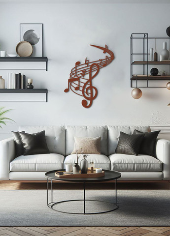 Інтер'єрна картина на стіну, декоративне панно з дерева "Музика", стиль мінімалізм 70х90 см Woodyard (292112388)