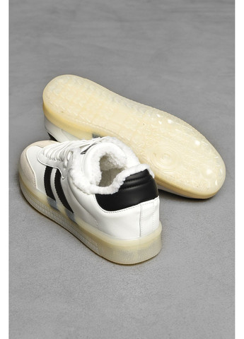 Белые зимние кроссовки мужские зима белого цвета на шнуровке Let's Shop