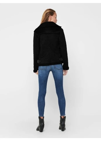Комбинированная демисезонная куртка onldiana bonded aviator jacket cc otw 15205618-black черный 15205618-black Only