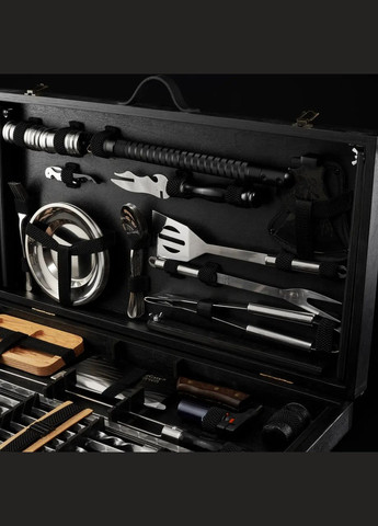 Шашличний набір—стіл "Grills G17" Чорний | Набір для справжнього відпочинку Handmade G017 (347645093)