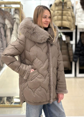 Бронзовый зимний Пуховик CHANEVIA