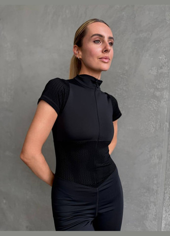 Комбінезон з перфорацією Soda комбінезон-шорти однотонний чорний спортивний, повсякденний біфлекс