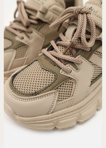 Бежеві осінні кросівки на пласкій підошві для дівчинки колір бежевий cb-00272888 Kimboo