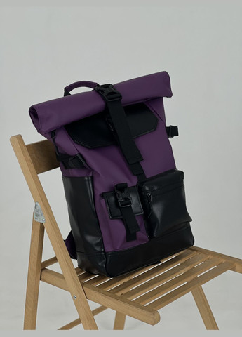 Рюкзак ролтоп для ноутбука Rolltop для подорожей фіолетового кольору з екошкіри ToBeYou rolltopnew (280930876)