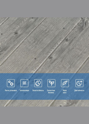 Самоклеюча декоративна 3D панель графітове дерево 700x700x4мм (079) SW-00000558 Sticker Wall (300241947)