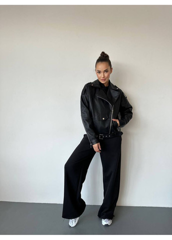 Черная демисезонная куртка весна осень косуха Україна