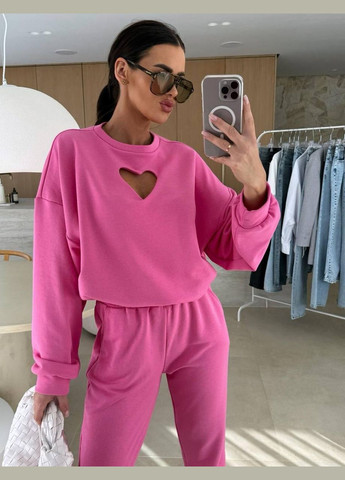 Женский костюм свитшот с вырезом сердца и джогеры Adelante (316513776)