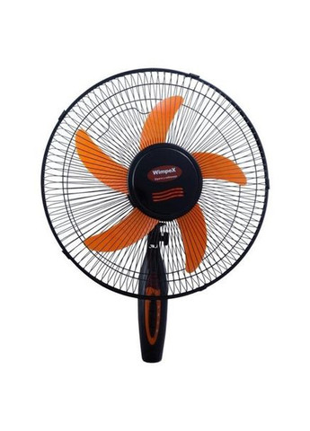 Напольный поворотный электрический вентилятор WX-1612 с защитной решеткой 100Вт Черный/Оранжевый Wimpex (338834154)