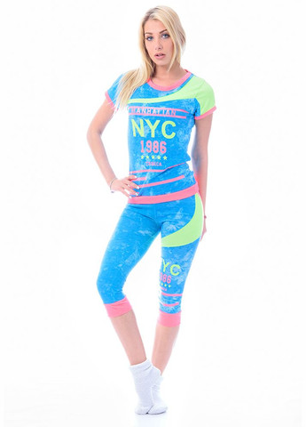 Прозорий жіночий комплект: бриджі та футболка Fushiya