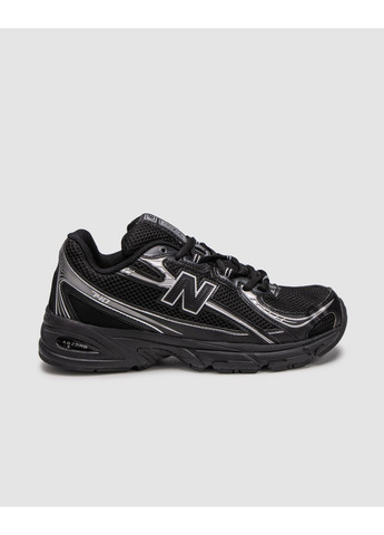Черные демисезонные кроссовки мужские new balance 740 black / silver нью беланс 740 No Brand