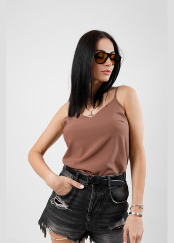 Коричневая женская летняя блузка Fashion Girl