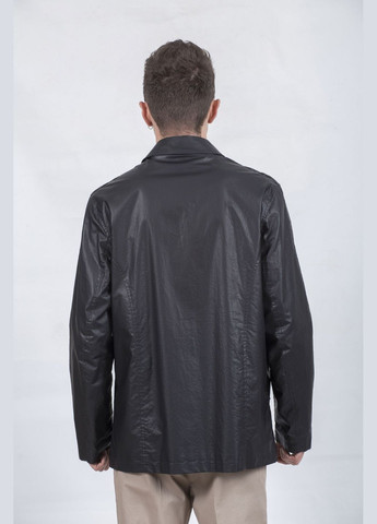 Чорна демісезонна чоловіча вітровка casual чорна, однотонна з довгим рукавом kuper (, ), 34358 No Brand