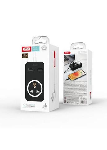 Мережевий подовжувач WL03 1AC / 2USB / 10A 1.8m black XO (322706548)
