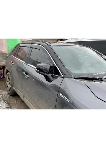Вітровики з хромом (4 шт, ) для Toyota Rav 4 2019- рр Hic (389242752)