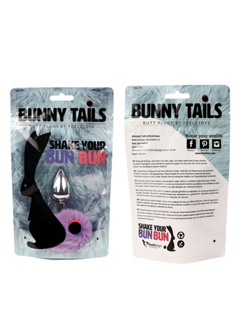 Анальная пробка - Bunny Tails Butt Plug Purple FeelzToys (293246136)