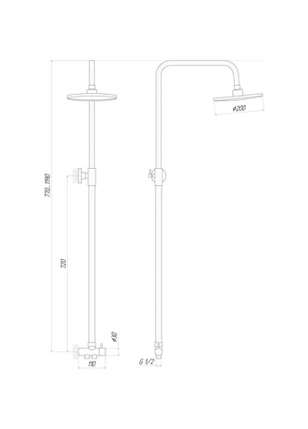 Душова колона LAZER GL-BAR-0101 Globus Lux (392920736)