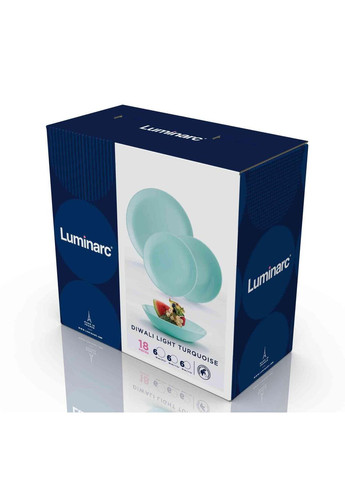 Сервиз столовый 18 пр. (P2963 DIWALI LIGHT TURQUOISE) Luminarc (322539338)