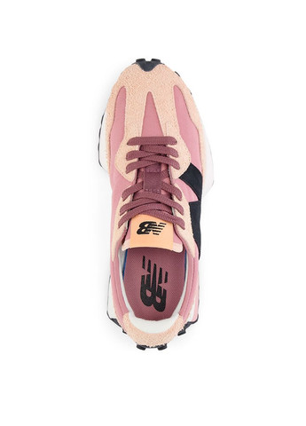 Розовые всесезонные женские кроссовки ws327we розовый замша New Balance