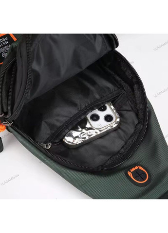 Чорна сумка слінг через плече, молодіжна нагрудна сумка Eskey (370639429)