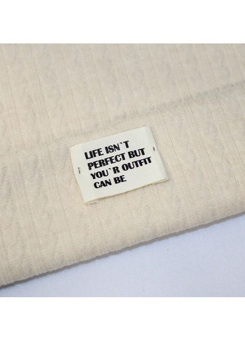 Нашивка котонова "Life isn't perfect" загнуті края (8402) No Brand (361056602)