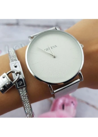 Жіночий годинник Classic steel watch срібний, жиночий наручний годинник, наручний кварцовий годинник Жінова Geneva (385400172)