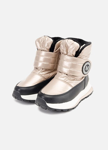 Бежевые зимние дутики для девочки цвет бежевый цб-00262013 Kimboo