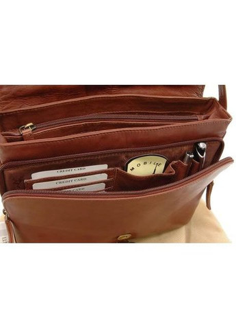 Коричнева жіноча шкіряна сумка 3190 BRN Claudia Visconti (303830505)