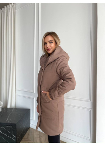 Бежева зимова куртка-зефірка Osoblyva