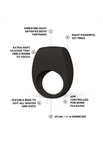 Эрекционное кольцо с вибрацией Tor 3 Black Lelo (315014492)
