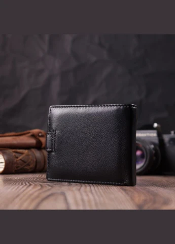 Кошелек для мужчин удобного размера из натуральной кожи 22463 Черный st leather (314771337)