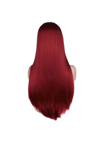 Перука бордова без чубчика довга пряма No Brand (355802368)