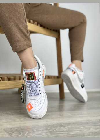 Кроссовки женские Nike Air Force 1 Low Just Do It White | Найк Аир форс 1 низкие белые No Brand белые демисезоны (307397790)