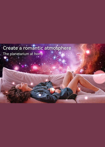 Нічник- проектор зоряного неба планетарій Projector з 13 космічними слайдами та таймером сну Чорний No Brand Galaxy (318307641)