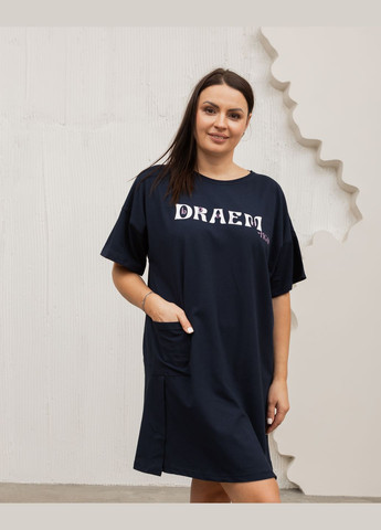 Туніка батал з рукавчиком бавовна з написом Dream Nicoletta (317356069)