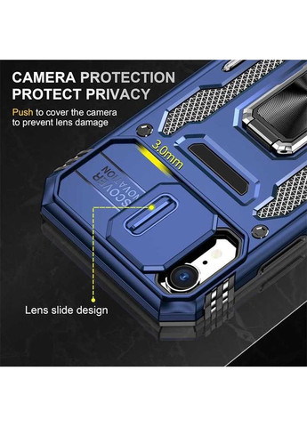 Ударостійкий чохол Camshield Army кільце для Apple iPhone XR (6.1") Синій Epik (372499543)