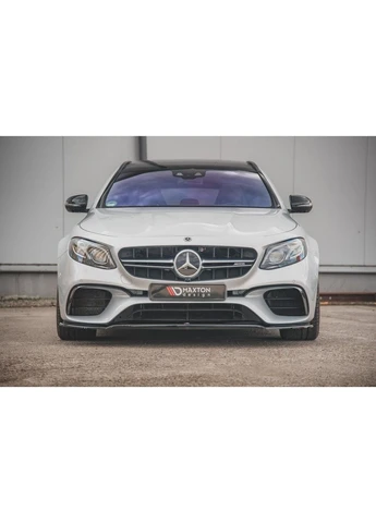 Дифузор переднього бампера MERCEDES W213 E63 AMG (2017+) глянсовий ( DESIGN) Maxton E-Class (398310159)